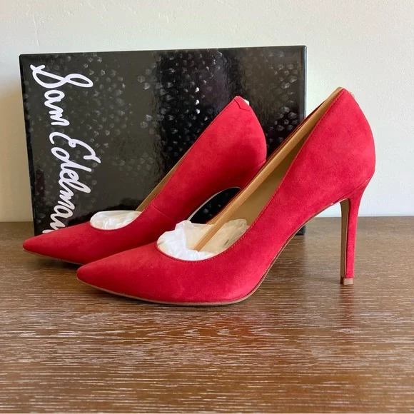 Sam Edelman Red Suede Heels - Picture 4 of 5